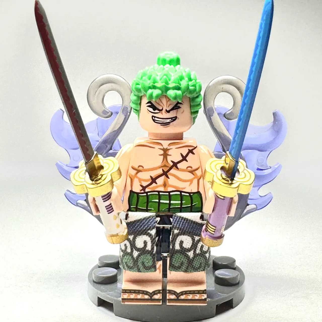 Roronoa Zoro - One Piece Anime Custom Brick Minifigure (057) – photo 2